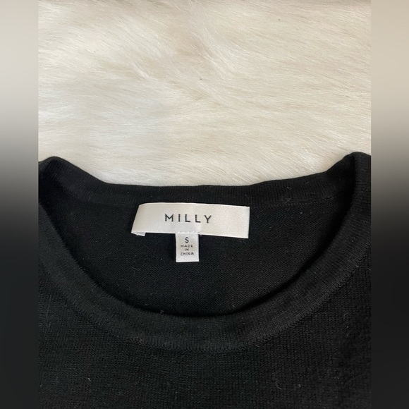 Milly Black Knit sweatshirt with pearl embellished sleeves - Picture 5 of 12